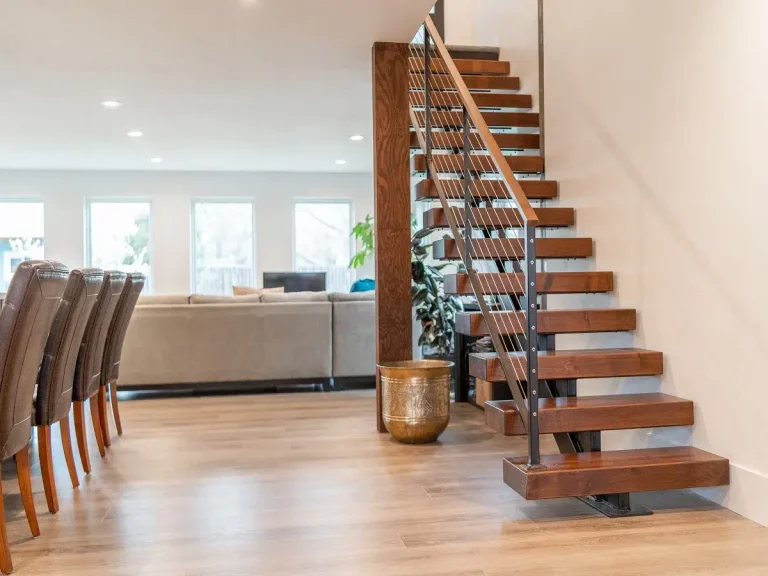 Modern Floating Staircase Design Home Addition