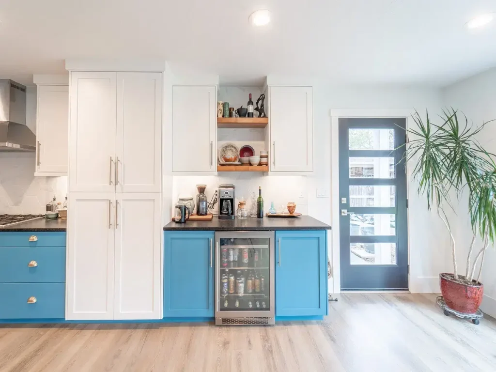 Two Tone Custom Cabinets Kitchen Bar Home Addition