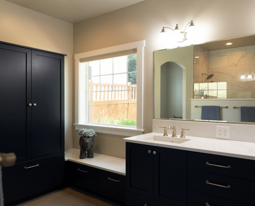 Dark Cabinets Bathroom - Bathroom remodel Boise, Garden City, Eagle, Meridian, Idaho | (208) 384-0591 | www.remodelboise.com