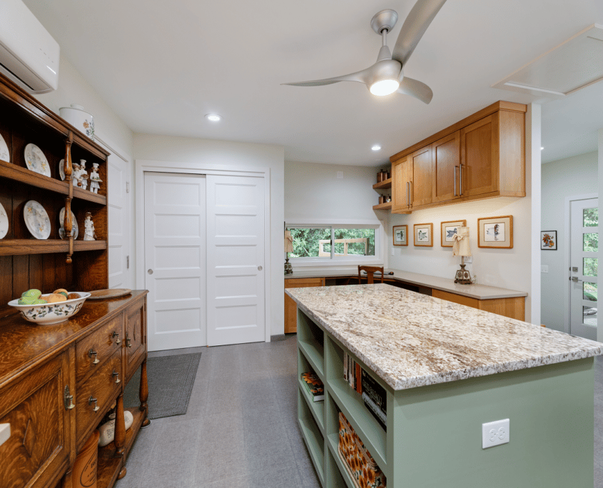 Boise Laundry Bathroom Garage Conversion Granite Countertops Custom Cabinetry by Home Remodeling Boise, Garden City, Eagle, Meridian, Idaho | (208) 384-0591 | www.remodelboise.com