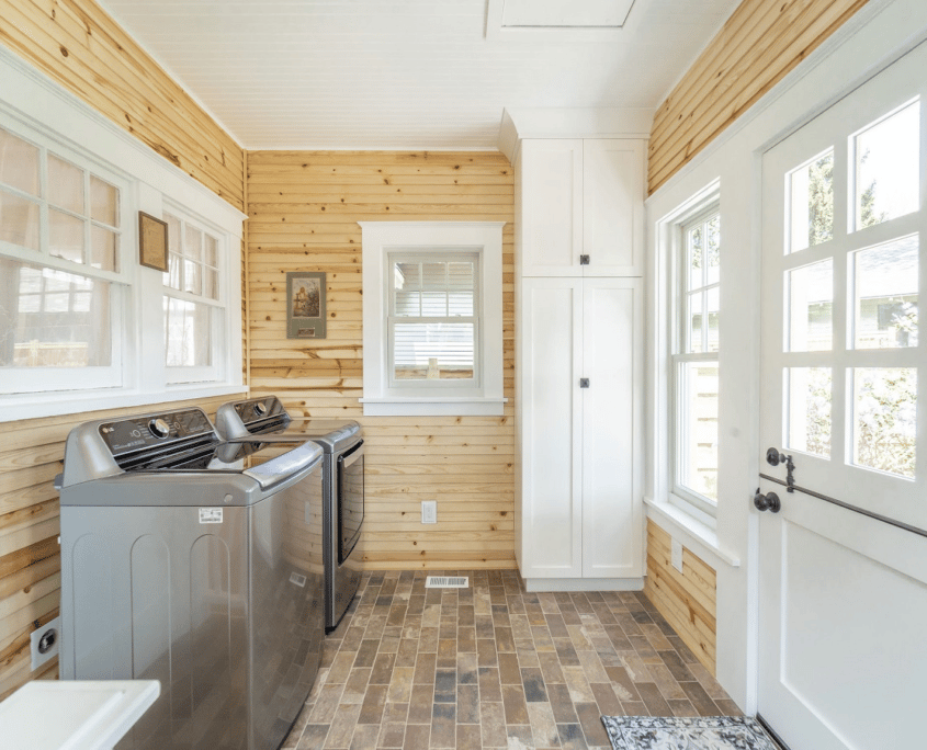 Boise Home Addition Mudroom Laundry Room Cottage Remodel Dutch Door by Home Remodeling Boise, Garden City, Eagle, Meridian, Idaho | (208) 384-0591 | www.remodelboise.com