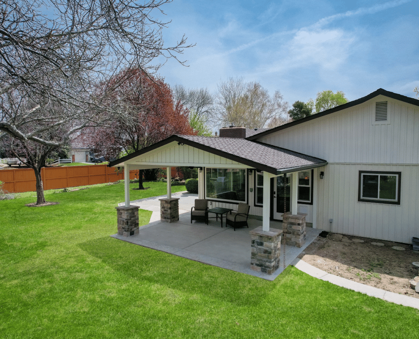 Covered Patio Addition by Home Remodeling Boise, Garden City, Eagle, Meridian, Idaho | (208) 384-0591 | www.remodelboise.com