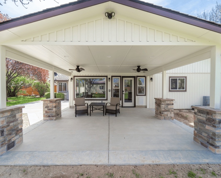 Covered Patio Addition by Home Remodeling Boise, Garden City, Eagle, Meridian, Idaho | (208) 384-0591 | www.remodelboise.com